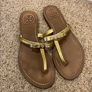Tory Burch gold sandals
